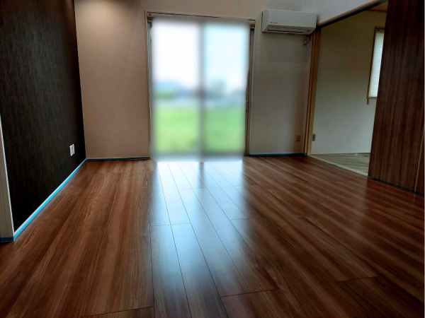 福島県郡山市フロアコーティング 施工前の様子