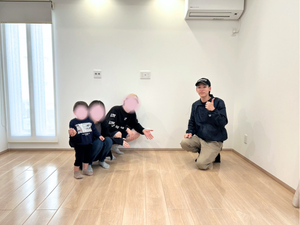 山形県山形市 フロアコーティング 施工後　お客様の様子