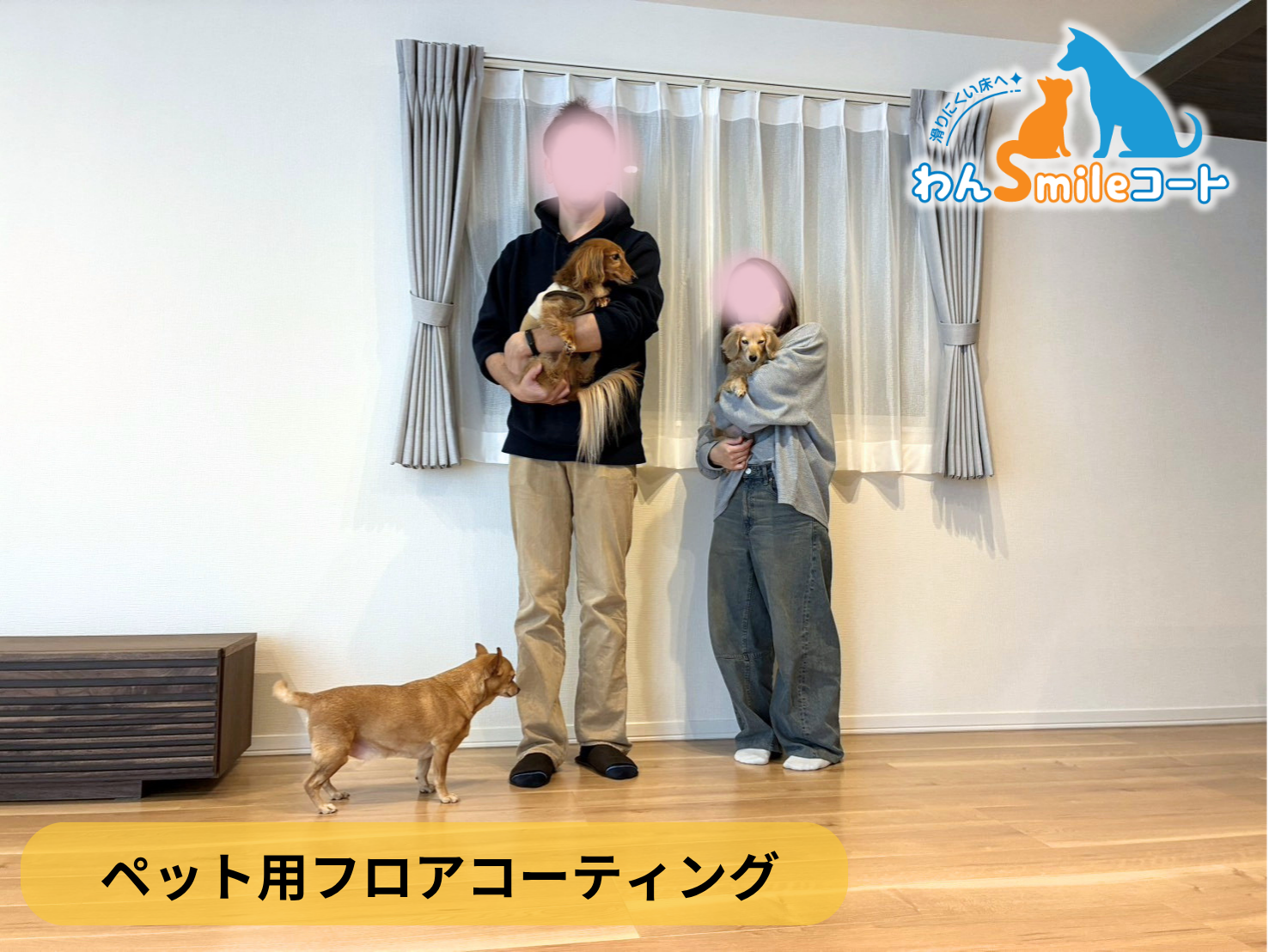 【茨城県つくば市】ペット用フロアコーティング施工事例｜新築戸建て　わんスマイルコート
