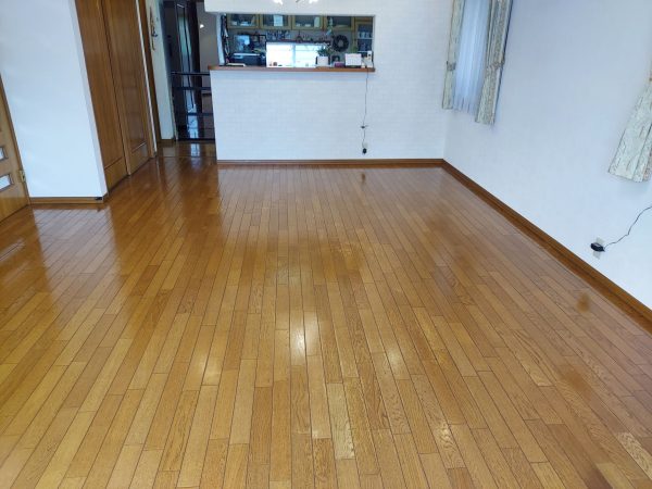 埼玉県児玉郡 フロアコーティング 施工後 ガラスUVコーティング