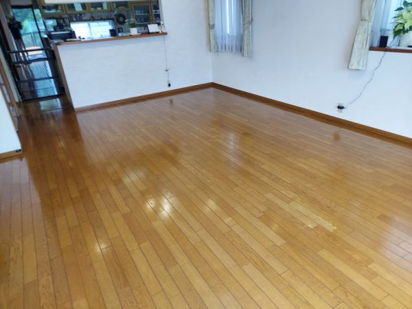 埼玉県児玉郡 フロアコーティング 施工後 ガラスUVコーティング