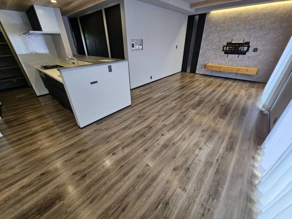 茨城県猿島郡境町 フロアコーティング 施工後 ガラスUVコーティング