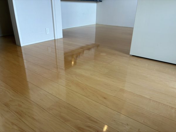 東京都港区 フロアコーティング 施工後 ガラスUVコーティング