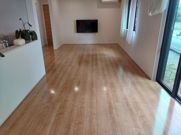 千葉県茂原市 フロアコーティング 施工後 わんスマイルコート