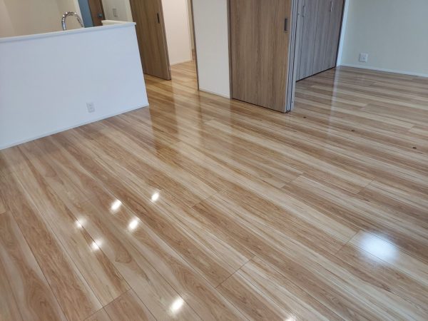 埼玉県川口市鳩ヶ谷 フロアコーティング 施工後 わんスマイルコート