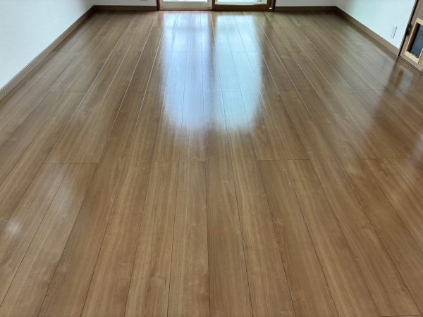 宮城県仙台市宮城野区 フロアコーティング 施工後 わんスマイルコートplus マット仕上り