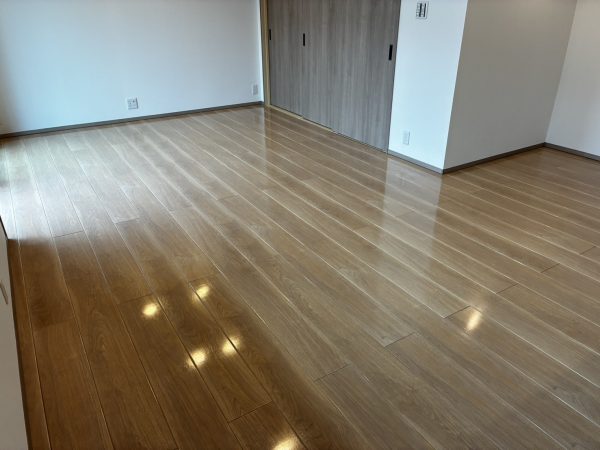 栃木県佐野市 フロアコーティング 施工後 わんスマイルコート