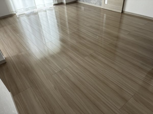 福島県石川郡 フロアコーティング 施工後 ガラスUVコーティング