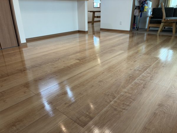 群馬県高崎市 フロアコーティング 施工後 わんスマイルコート