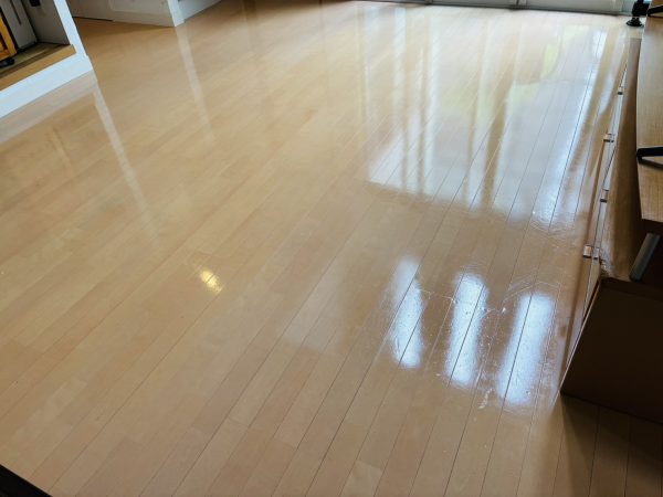 福島県会津若松市 フロアコーティング 施工後 わんスマイルコート