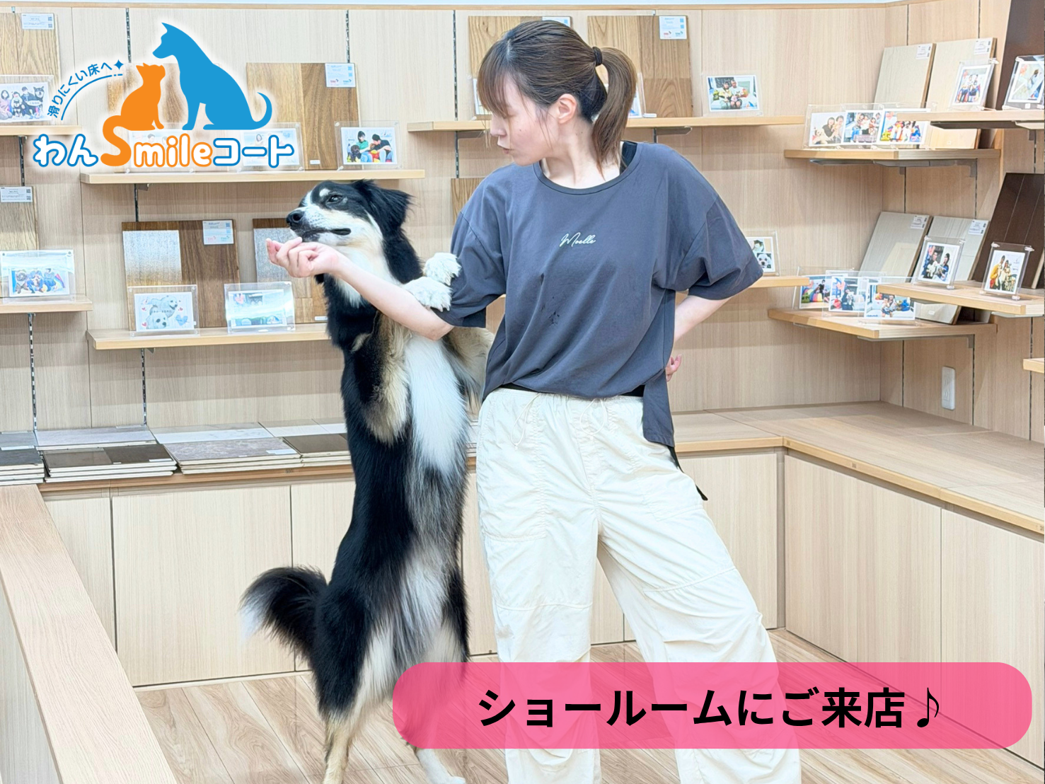 【郡山市】ショールームにてドッグトレーナー金成 舞先生によるドッグダンス・トリックレッスンを開催しました‼|イベント事例