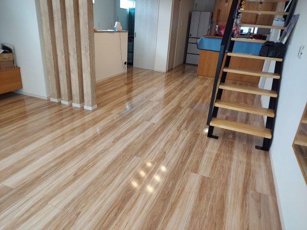 千葉県柏市 フロアコーティング 施工後 わんスマイルコート