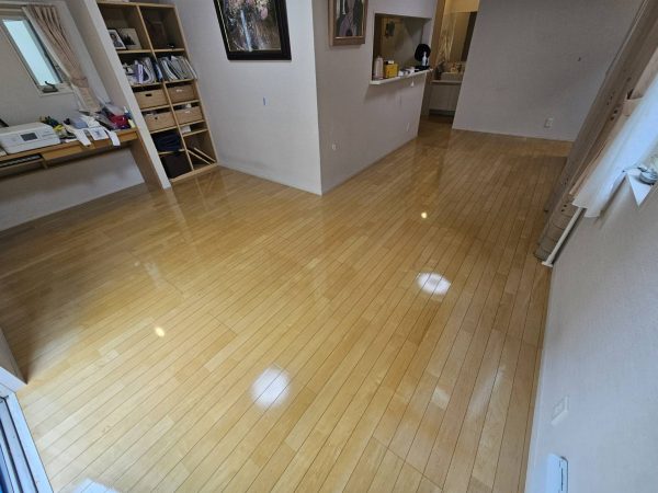 東京都文京区フロアコーティング 施工後 わんスマイルコート