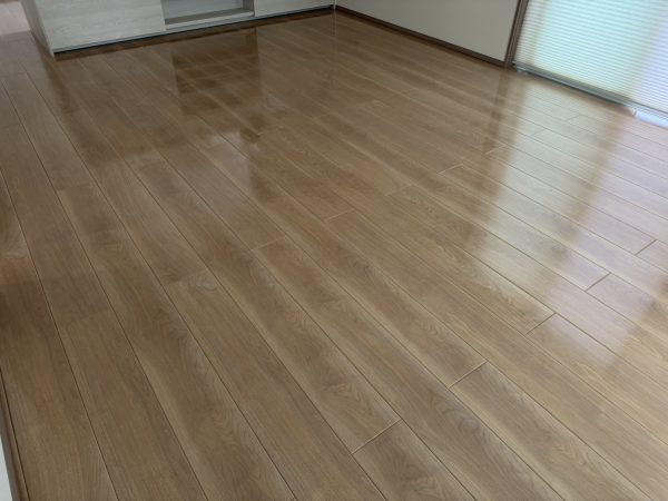 福島県いわき市 フロアコーティング 施工後 わんスマイルコート