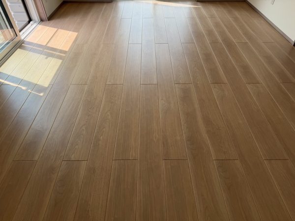 福島県いわき市 フロアコーティング 施工前の様子