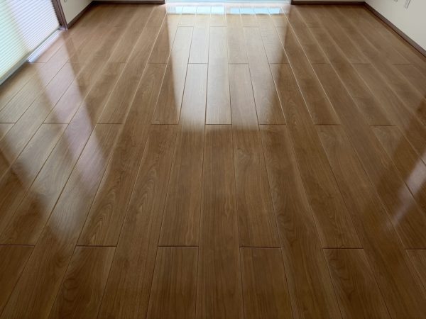 福島県いわき市 フロアコーティング 施工後 わんスマイルコート