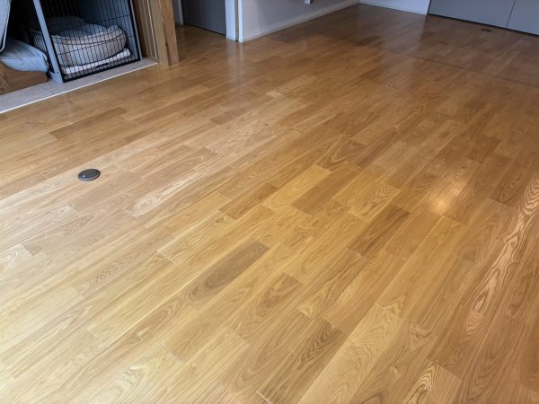 山形県米沢市 フロアコーティング 施工後 わんスマイルコートplus マット仕上り