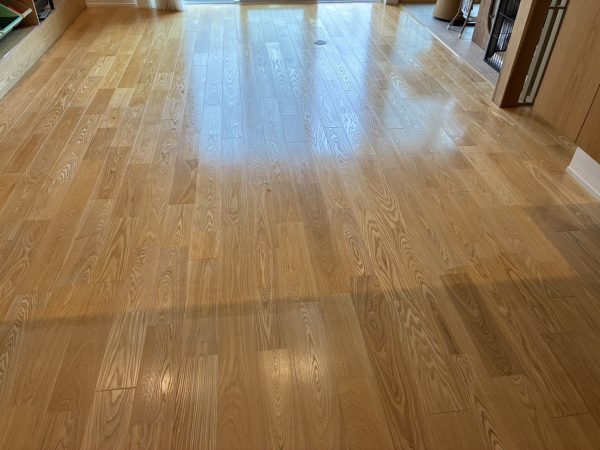 山形県米沢市 フロアコーティング 施工後 わんスマイルコートplus マット仕上り
