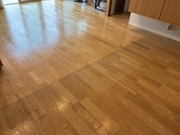 山形県米沢市 フロアコーティング 施工後 わんスマイルコートplus マット仕上り