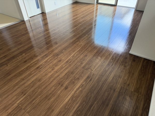 福島県郡山市 フロアコーティング 施工後 わんスマイルコート