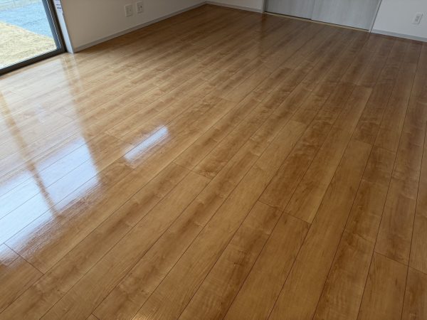 福島県白河市 フロアコーティング 施工後 わんスマイルコート
