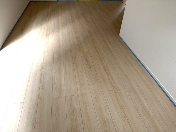 新潟県新潟市江南区 フロアコーティング 施工前の様子