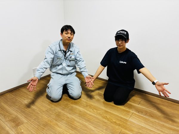 新潟県新潟市中央区 フロアコーティング 施工後 お客様の様子
