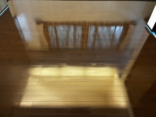 福島県別荘地 フロアコーティング 施工前の様子