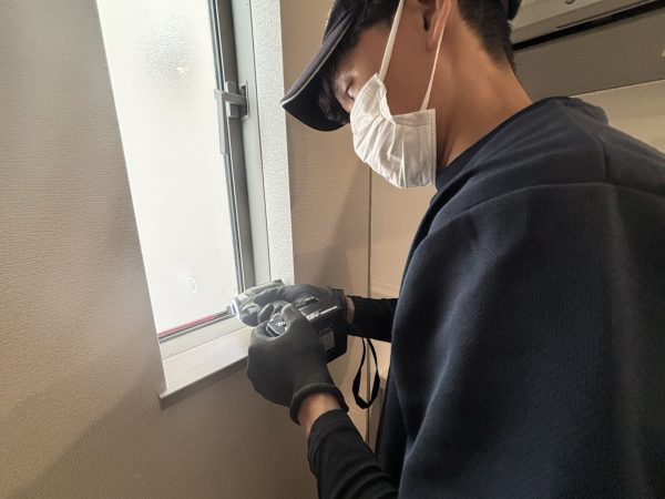 千葉県市川市 フロアコーティング オプション工事の様子