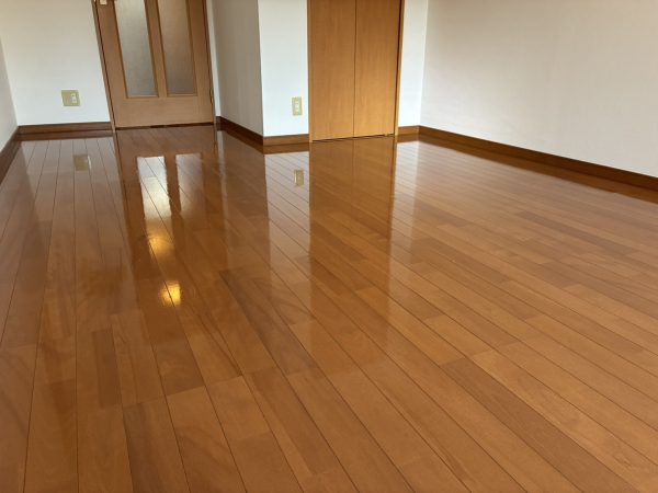東京都文京区 フロアコーティング 施工後 シリコンコーティング