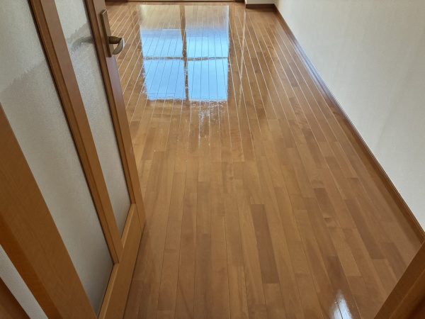東京都文京区 フロアコーティング 施工後 シリコンコーティング