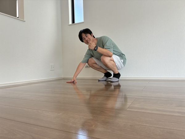 東京都小金井市 フロアコーティング 施工後　わんスマイルコート　お客様の様子