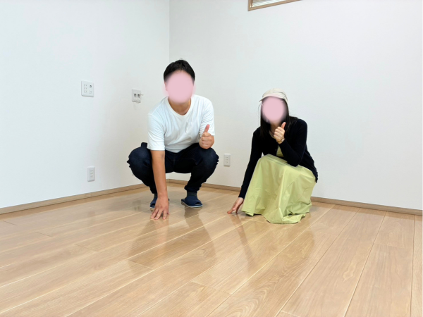 東京都府中市 フロアコーティング 施工後 わんスマイルコート お客様の様子