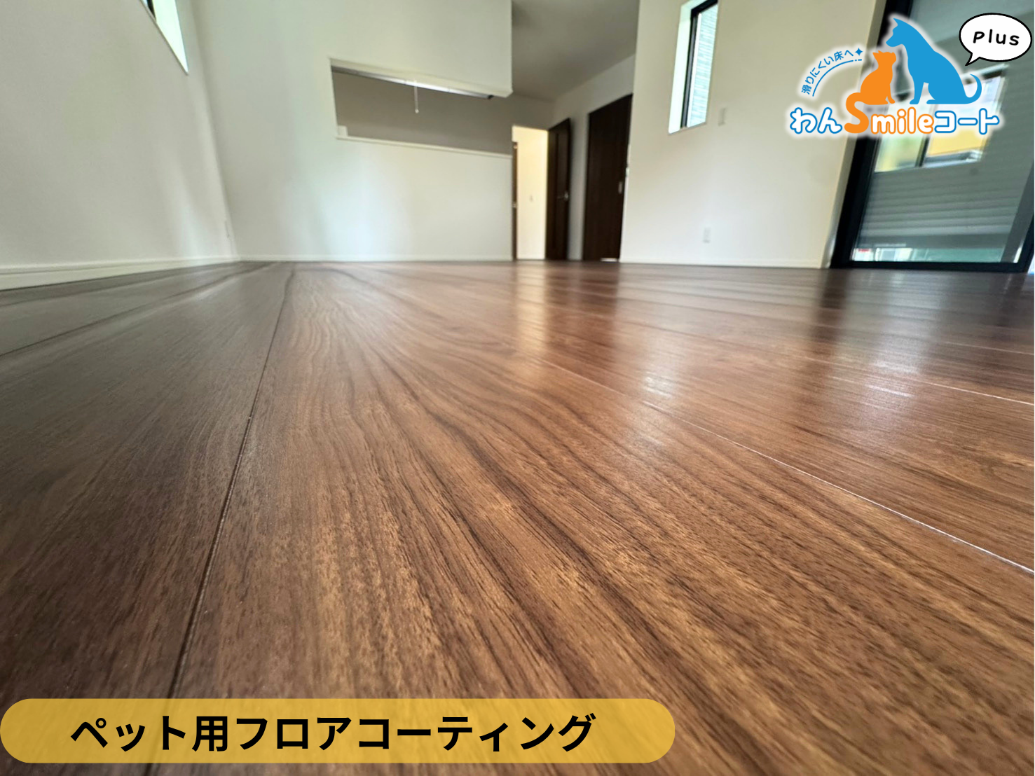 【神奈川県川崎市多摩区】ペット用フロアコーティング施工事例|新築戸建て わんスマイルコートplus