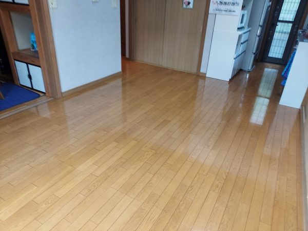 東京都昭島市 フロアコーティング 施工後 ガラスUVコーティング