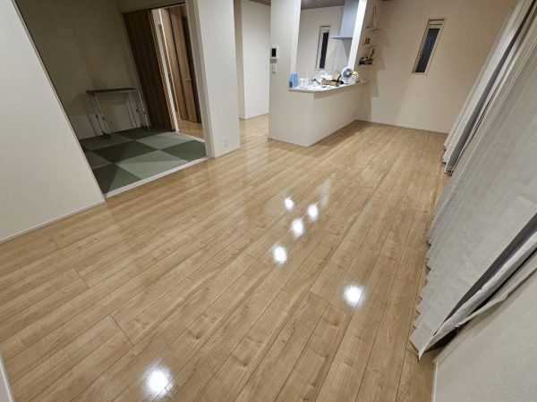 神奈川県伊勢原市　フロアコーティング　施工後の様子