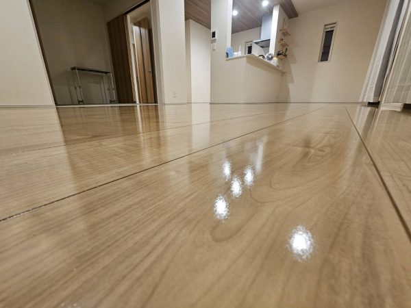 神奈川県伊勢原市　フロアコーティング　施工後の様子
