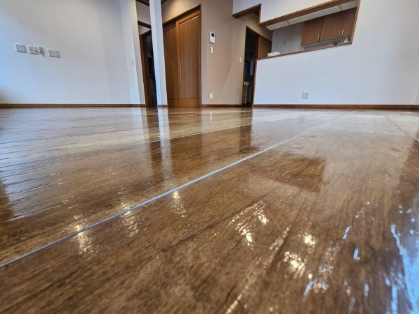  埼玉県和光市フロアコーティング 施工後 わんスマイルコート