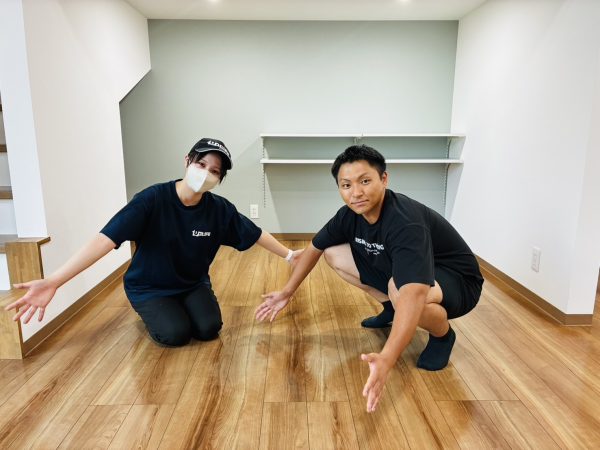 新潟県燕市 フロアコーティング 施工後 お客様の様子