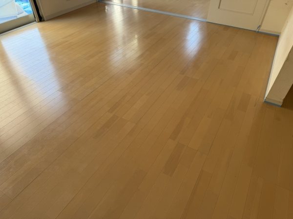 福島県福島市 フロアコーティング 施工後 わんスマイルコートplus マット仕上り