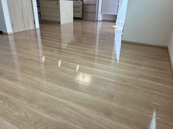 千葉県習志野市 フロアコーティング 施工後 わんスマイルコート