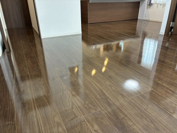 栃木県小山市 フロアコーティング 施工後 わんスマイルコート