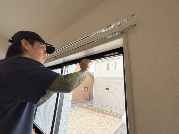 茨城県土浦市フロアコーティング 施工前 オプション工事 防犯フィルム