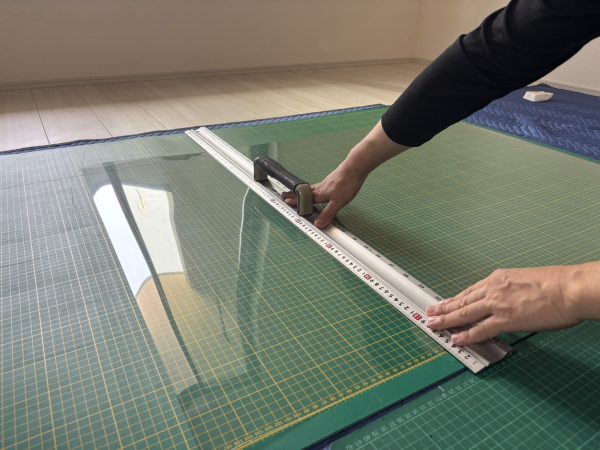 茨城県土浦市フロアコーティング 施工前 オプション工事 防犯フィルム