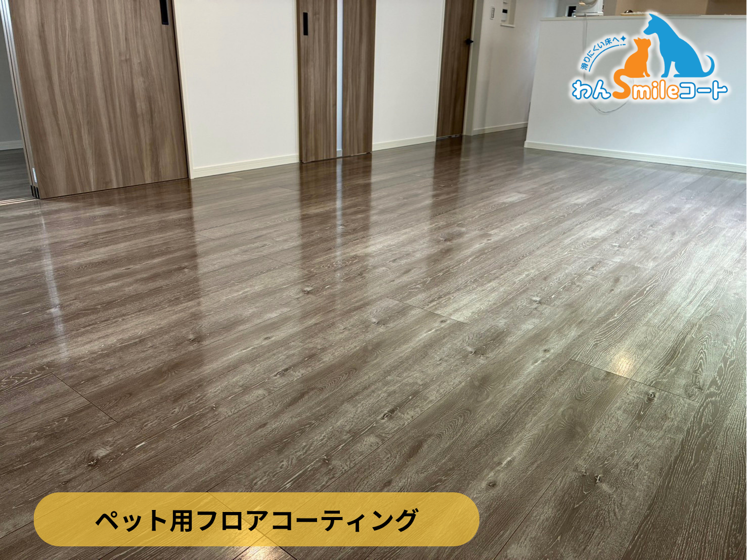 【東京都板橋区】新築戸建てにわんスマイルコートを施工|愛犬の滑り対策におすすめのペット用フロアコーティング