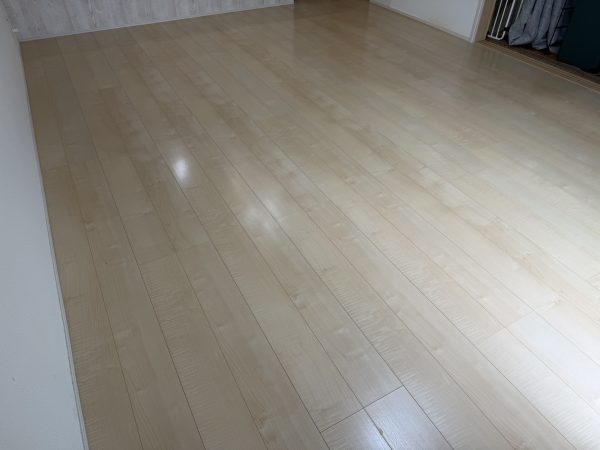埼玉県春日部市 フロアコーティング 施工後 わんスマイルコートplus マット仕上り