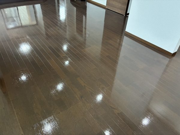 福島県相馬郡 フロアコーティング 施工後 シリコンコーティング