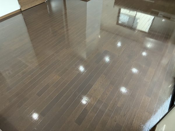 福島県相馬郡 フロアコーティング 施工後 シリコンコーティング