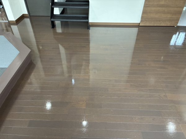 福島県相馬郡 フロアコーティング 施工後 シリコンコーティング