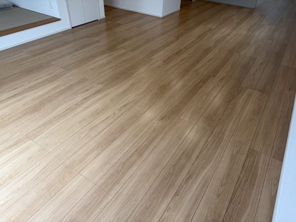 茨城県水戸市 フロアコーティング 施工後 わんスマイルコートplus マット仕上り